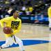 Michigan sophomore Trey Burke in warmups before the game against South Dakota State on Thursday, March 21. Daniel Brenner I AnnArbor.com